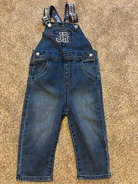 Levi's Dark Blue Denim Overalls with JR Heart Patch